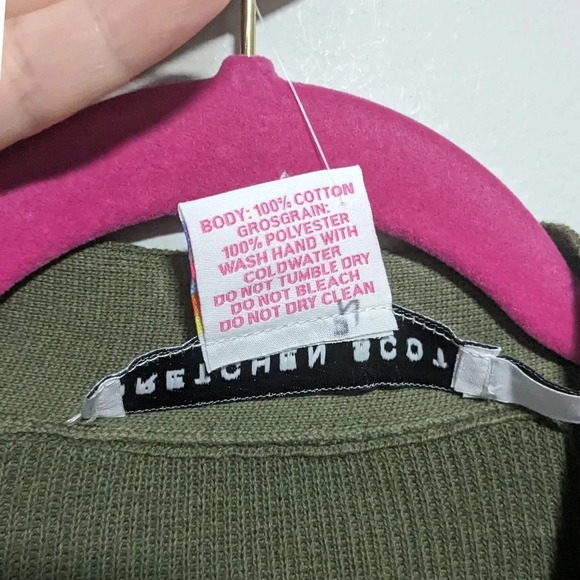 Gretchen Scott Grosgrain Heaven Hi-Lo Cardigan in Olive - Picture 6 of 8